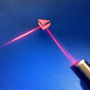 Right Angled Triangular Prism, N-BK7 (K9) Optical Components Glass for Precision Instruments Excellent, Physics, Light Refraction & Wavelength Experiments