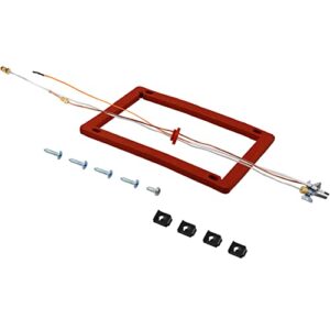 upgrade sp20075 pilot and igniter assembly replacement kit for natural gas water heater, compatible with rheem, compatible with ge, includes: pilot assembly, burner door gasket, screws, clips