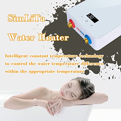 Electric Tankless Water Heater, 6.5kw 240V On-Demand Hot Water Heater for Shower, Instant Water Heater Digital Display,Point-of-Use Endless 1.6 GPM for Kitchen Washing Hand Washing Shower Bathroom