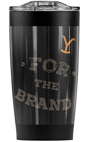 Logovision Yellowstone OFFICIAL Yellowstone For The Brand Stainless Steel 20 oz Travel Tumbler, Vacuum Insulated & Double Wall with Leakproof Sliding Lid