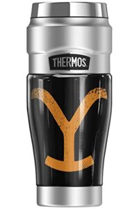 thermos yellowstone official yellowstone large brand stainless king stainless steel travel tumbler, vacuum insulated & double wall, 16oz