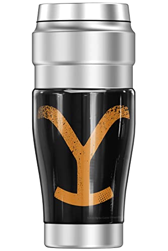 THERMOS Yellowstone OFFICIAL Yellowstone Large Brand STAINLESS KING Stainless Steel Travel Tumbler, Vacuum insulated & Double Wall, 16oz