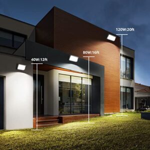 Lepro LED Wall Pack Light with Dusk to Dawn Photocell, 120W 17400LM 600W Metal Halide Equivalent, 5000K Daylight IP65 Waterproof Commercial Wall Mount Outdoor Security Lighting Fixture,UL & DLC Listed