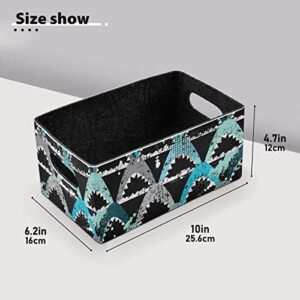 Open Mouth Shark Storage Basket Felt Storage Bin Collapsible Shelves Basket Convenient Box Organizer for Clothes Towels Magazine