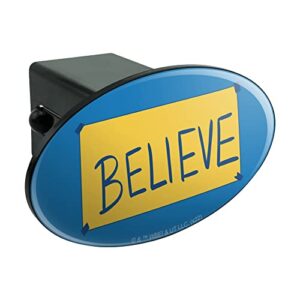 ted lasso believe oval tow trailer hitch cover plug insert