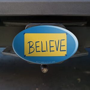 Ted Lasso Believe Oval Tow Trailer Hitch Cover Plug Insert