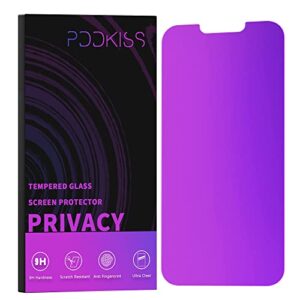 pddkiss compatible for iphone 13 pro max privacy screen protector/iphone 14 plus screen protector tempered glass 6.7 inch display, gradient colorful anti spy light hd easy installation
