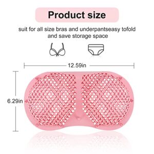 MAHOOSU Silicone Laundry Bags for Washing Machine, Laundry Bag for Bras, Bra-shaped Laundry Net, Washing Machine Laundry Bags with Clasp, Bra Washing Net Bag with Color Pink, Blue, Purple, Grey (Pink)