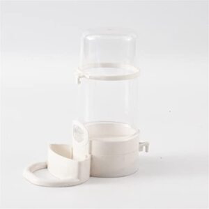 Panchitalk 2PCS Automatic Birds Feeder Water Drinker Bottle Pet Food Container for Cage Budgie Hamster 415ml (White)