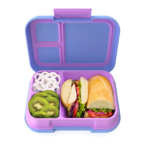 Bentgo® Pop - Bento-Style Lunch Box for Kids 8+ and Teens - Holds 5 Cups of Food with Removable Divider for 3-4 Compartments - Leak-Proof, Microwave/Dishwasher Safe, BPA-Free (Periwinkle/Pink)