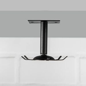 2 Pieces Stainless Steel Self Adhesive 360 Degree Swivel Hook Waterproof Utility Hook for Bathroom, Kitchen Utensil Stand for Hanging(Black)