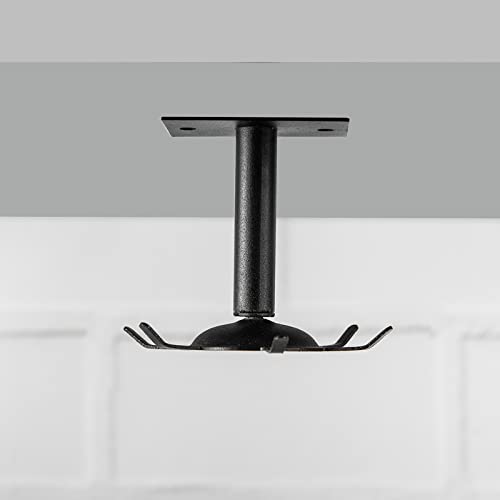 2 Pieces Stainless Steel Self Adhesive 360 Degree Swivel Hook Waterproof Utility Hook for Bathroom, Kitchen Utensil Stand for Hanging(Black)