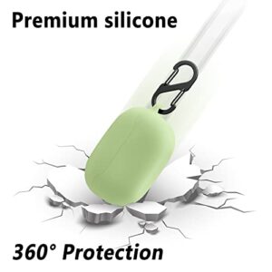 Geiomoo Silicone Case Compatible with JBL Endurance Race, Protective Cover with Carabiner (Luminous Green)