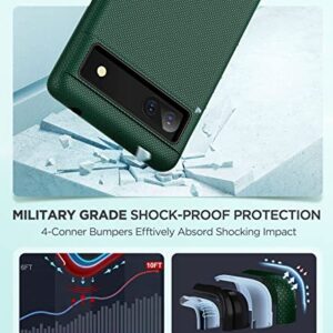 Kopbel for Google Pixel 6A Case [Military Grade Shockproof] with 2 Tempered Glass Camera Lens Protector, Dual Layer Protective Case for Pixel 8A Green