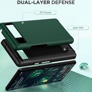 Kopbel for Google Pixel 6A Case [Military Grade Shockproof] with 2 Tempered Glass Camera Lens Protector, Dual Layer Protective Case for Pixel 8A Green