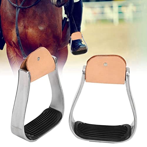 N/A Aluminum Cushioned Western Stirrups Inner Width 120 Mm Horse Riding Stirrups Equestrian Supplies Equestrian Gift for Men