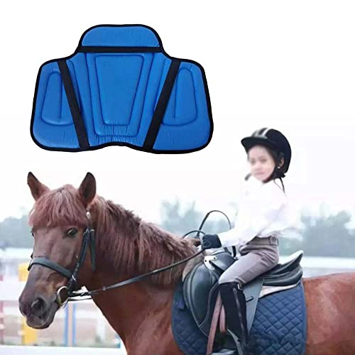 N/A Leather Equestrian Seat Shock Absorption Memory Foam Saddle Pad, Outdoor Equestrian Equipment Accessories (Color : Blue)