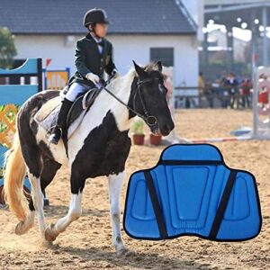 N/A Leather Equestrian Seat Shock Absorption Memory Foam Saddle Pad, Outdoor Equestrian Equipment Accessories (Color : Blue)