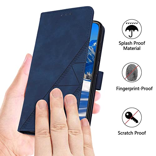 Moment Dextrad for iPhone 13 Wallet Case/iPhone 14 Case Wallet,[Kickstand] [Wrist Strap] [Card Holder Slots] TPU Interior Protective Leather Flip Cover for iPhone 14/13 (Blue)
