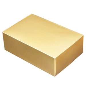 NEWSNOW 10 Pack Gift Boxes, 9 x 6 x 3 inches，For Bridesmaid Proposal Boxes, Premium Gift Boxes, Wedding Present, Holiday, Birthday Party Favor and Christmas (Gold)