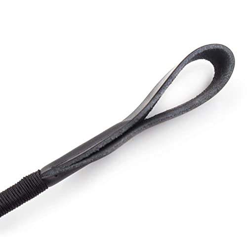 N/A Non-Slip Handle Black Equestrian PU Leather Professional Training Outdoor Sports Racing Portable Whip Riding Crop