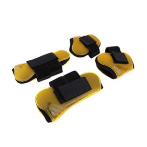 n/a 2 pairs of horse tendon boots, equestrian jumping leg protection, protection boots, lightweight horse protection (color : yellow)