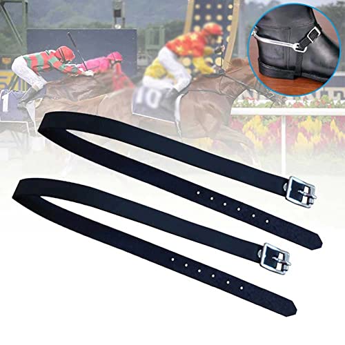 N/A 1 Pair of Spur Belts for Long-Term Training Horse Riding PU Leather Sports Accessories Outdoor Durable Solid Buckle Riding Equipment (Color : Brown)