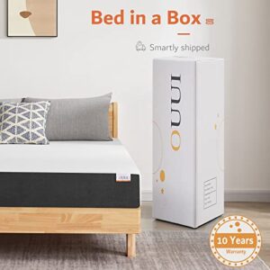 OUUI Twin Mattress, 5 Inch Cooling Gel Memory Foam Mattress in a Box with Breathable Cover Medium Firm Twin Bed Mattress for Bunk Bed, Trundle Bed, Pressure Relief, CertiPUR-US Certified