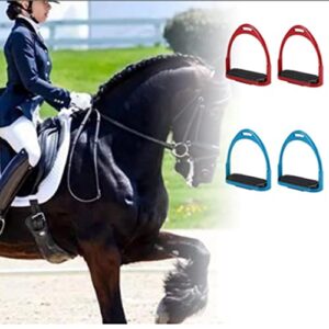N/A 1 Pair of Safety Equipment Stirrups with Lightweight Anti-Rust Riding Accessories Non-Slip Outdoor Aluminum Pedals (Color : Red)