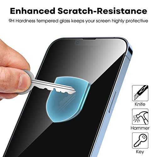 JETech Full Coverage Screen Protector for iPhone 13 Pro Max 6.7-Inch, Tempered Glass Film with Easy Installation Tool, Case-Friendly, HD Clear, 3-Pack