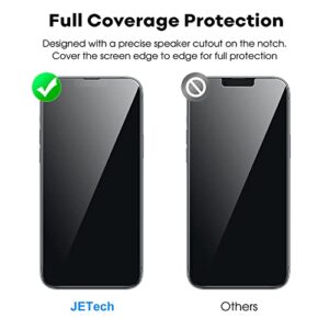 JETech Full Coverage Screen Protector for iPhone 13 Pro Max 6.7-Inch, Tempered Glass Film with Easy Installation Tool, Case-Friendly, HD Clear, 3-Pack