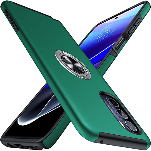 JAME for Moto G Stylus 5G 2022 Case, Slim Soft Shockproof Protective Case for Motorola G Stylus 5G Case 2022, with Invisible Ring Kickstand Case for Moto G Stylus 5G Case 2022, Green