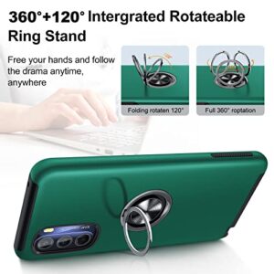 JAME for Moto G Stylus 5G 2022 Case, Slim Soft Shockproof Protective Case for Motorola G Stylus 5G Case 2022, with Invisible Ring Kickstand Case for Moto G Stylus 5G Case 2022, Green