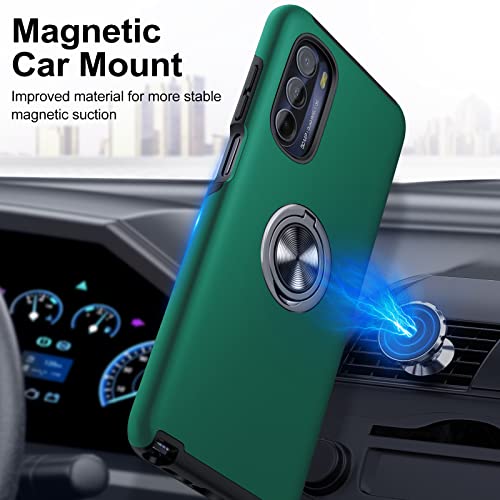 JAME for Moto G Stylus 5G 2022 Case, Slim Soft Shockproof Protective Case for Motorola G Stylus 5G Case 2022, with Invisible Ring Kickstand Case for Moto G Stylus 5G Case 2022, Green