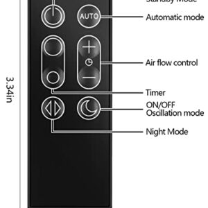 Replacement Remote Control 967400-01 for Dyson Pure Cool Link DP01 DP03 Purifying Fan Model (with Magnetic and Built-in Battery)