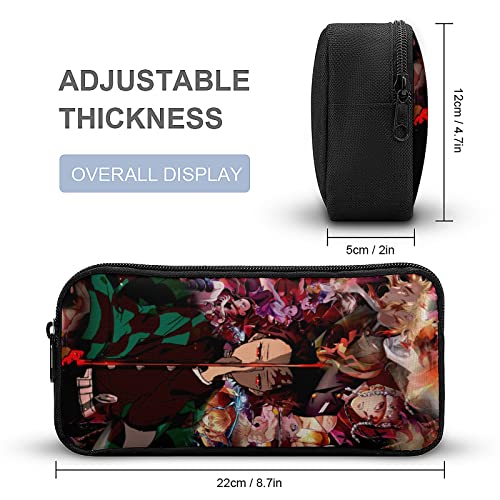 QIDOZVIY Anime Pencil Case Multifunction Stationary Bag with Zipper Durable Pencil Pouch Large Capacity Pen Bag for Men Women Teen Boy Girl