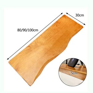 PENGFEI Bathtub Caddy Tray, Thicken 5cm Home Waterproof Solid Wood Bath Tub Table Shelf, Caddy Tub Holder Reading Rack for Tablet Books Candles, Easy to Clean (Size : 100x30cm)