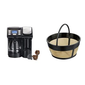 hamilton beach 49902 flexbrew trio 2-way coffee maker & permanent gold tone filter, fits most 8 to 12-cup coffee makers (/80675)
