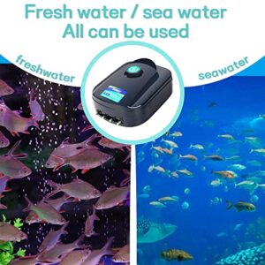 SUNWEN Aquarium Air Pump with Dual Outlet (4.5L/min, 12W), Ultra Quiet Aquarium Oxygen Fish Tank Oxygen Pump with Air Stone, Tube Check Valves and Airline Tubing for Aquarium, Fish Tank