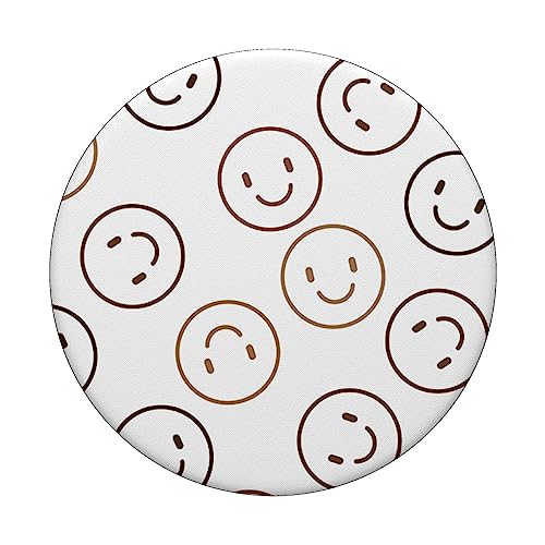 Minimal Smile Pattern Cute Happy Smiling Face Emotion Art PopSockets Swappable PopGrip