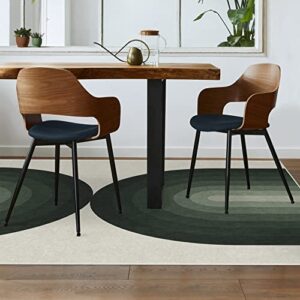 RUGGABLE Absida Washable Rug - Perfect Modern Area Rug for Living Room Bedroom Kitchen - Pet & Child Friendly - Stain & Water Resistant - Sage 6'x9' (Standard Pad)