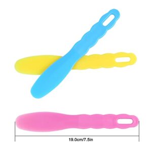 Dental Lab Rubber Mixing Bowl Plastic Spatulas for Alginate Impression Plaster Materials(6Pcs)