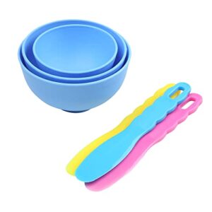 Dental Lab Rubber Mixing Bowl Plastic Spatulas for Alginate Impression Plaster Materials(6Pcs)