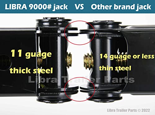 Set 2 LIBRA True HD 9000# 24" RV Trailer Stabilizer Leveling Scissor Jacks w/Dual Power Drill Sockets & Full Installation Kit …