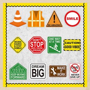 42 pcs construction bulletin board set under construction positive sayings accents cutouts signs for classroom learning zone kid's room decor