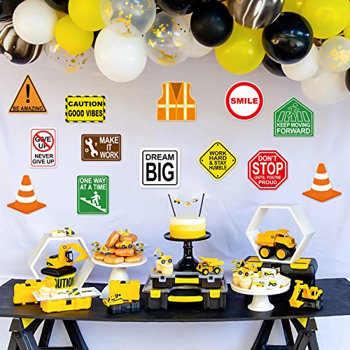 42 Pcs Construction Bulletin Board Set Under Construction Positive Sayings Accents Cutouts Signs for Classroom Learning Zone Kid's Room Decor