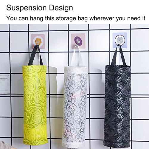 3 pcs Grocery Bag Organizers, Wall Mounted Garbage Bag Holders Kitchen Rubbish Bags Round Storage Bags for Shopping Bags Grocery Bags (B)