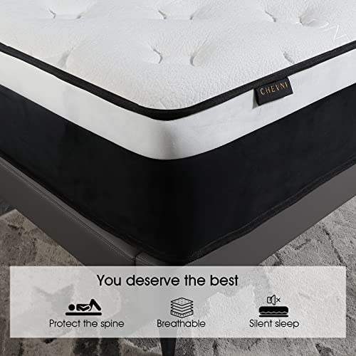 CHEVNI Twin Mattress, 12 Inch Twin Size Mattress with Individually Pocket Springs,Euro Top Medium Firm Memory Foam Hybrid Mattress in a Box,Strong Edge Support,CertiPUR-US (12 Inch, Twin)