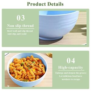 Berglander 26 oz Plastic Bowls Set of 8 Colors, Reusable and Sturdy Unbreakable Bowl for Soup,RSet of 8 Colorsamen, Popcorn,Salad, Drop Resistant Dinnerware BPA Free, Microwave Safe Dishwasher Safe