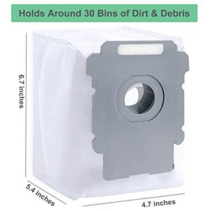 12 Pack Dust Bin Bags Compatible for irobot Roomba Vacuum Replacement Bags i3, i3+, i7, i7+, i8, i8+, i4, i4+, i1, i1+, i6, i6+, j7, j7+, s9, s9 Plus, i & s & j Series Automatic Dirt Disposal Bags